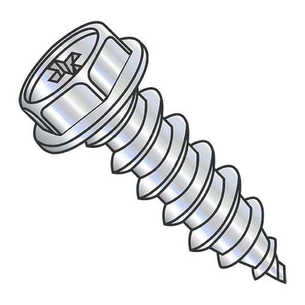 Usa Industrials Self-Drilling Screw, #10-12 x 2-1/2 in, Zinc Plated Steel Flange Hex Head Phillips Drive BULK-SCRW-15675 - main